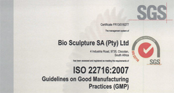 Bio Sculpture GMP Zertifikat